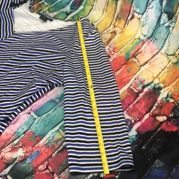 Ashley Stewart plus size dress blue,white,black stripes size 20 - Picture 4 of 11